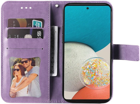 Erbord Книга Изкуствена кожа / Пластмаса / Силикон Лилав (Galaxy A53)