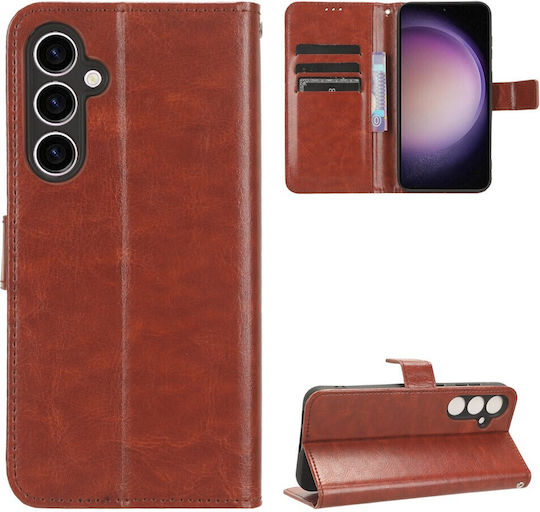 Crazy Horse Wallet Δερματίνης / Πλαστικό / Σιλικόνης Καφέ (Galaxy S23 FE)