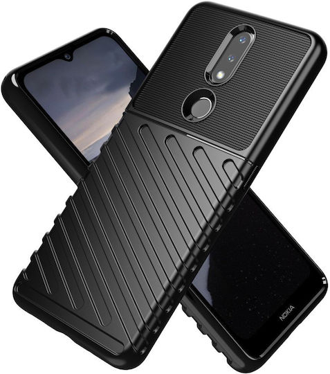 Back Cover Silicon Negru (Nokia 2.4)