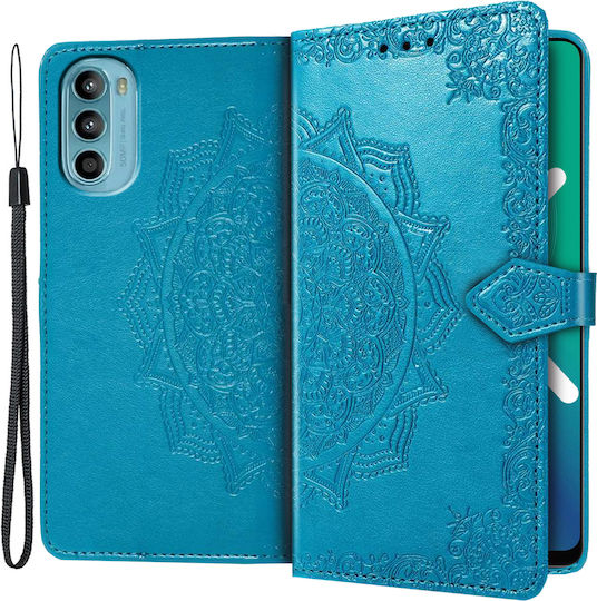 Book Piele artificială / Plastic / Silicon Albastru (Moto G52)