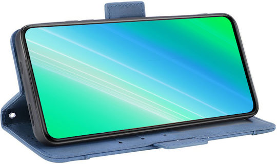 Book Piele artificială / Plastic / Silicon Albastru (Motorola Edge 30)