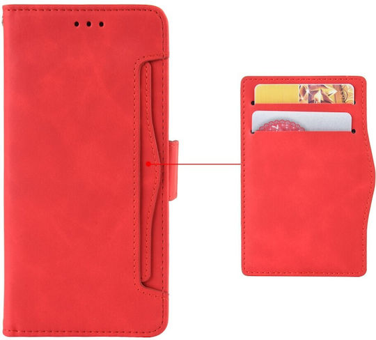 Samsung Buchen Sie Synthetisches Leder / Kunststoff / Silikon Rot (Samsung Galaxy A55 5G)