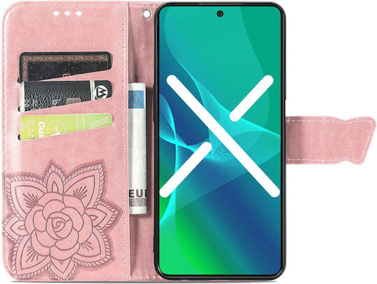 Oppo Butterfly Book Piele artificială / Plastic / Silicon Roz (Oppo A78 5G)