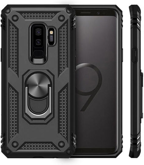 Erbord Umschlag Rückseite Metallisch Schwarz (Galaxy S9+)