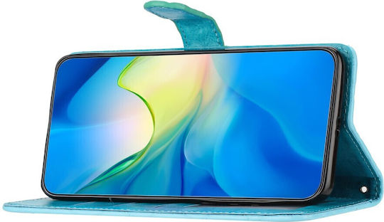 Binfen Diamond Lattice Портмоне От Изкуствена Кожа Синьо Oppo A38 4G BINFEN