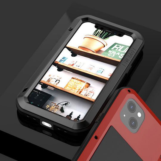 Love Mei Umschlag Rückseite Metallisch Rot (iPhone 14)