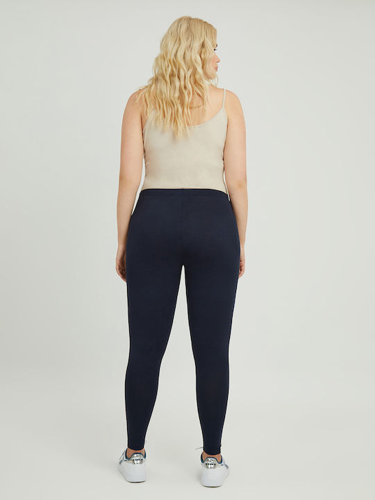 Basic Täglich Frauen Leggings Blau
