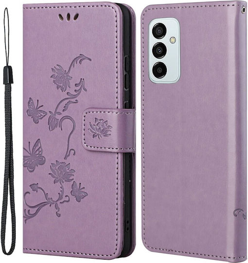 Erbord Book Δερματίνης / Πλαστικό / Σιλικόνης Μωβ (Galaxy M23)