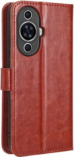 Crazy Horse Wallet Synthetic Leather / Plastic / Silicone Brown (Huawei Nova 11 Pro)