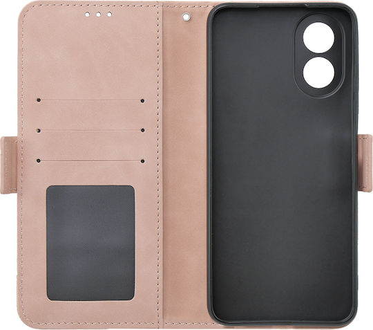 Oppo Book Synthetic Leather / Plastic / Silicone Pink (Oppo A38 4G)