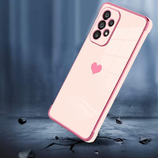 Samsung Electro Heart Back Cover Ροζ (Samsung Galaxy A52, Samsung Galaxy A52s)
