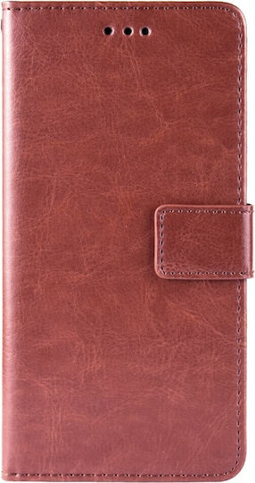 Crazy Horse Wallet Synthetic Leather / Plastic / Silicone Brown (Infinix Hot 11s)