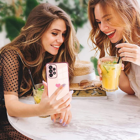Samsung Electro Heart Back Cover Ροζ (Samsung Galaxy A52, Samsung Galaxy A52s)