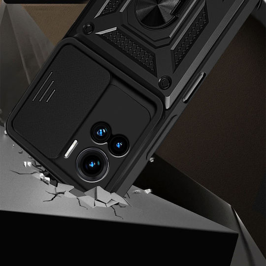 Umschlag Rückseite Metallisch Schwarz (Motorola Edge 30 Ultra)