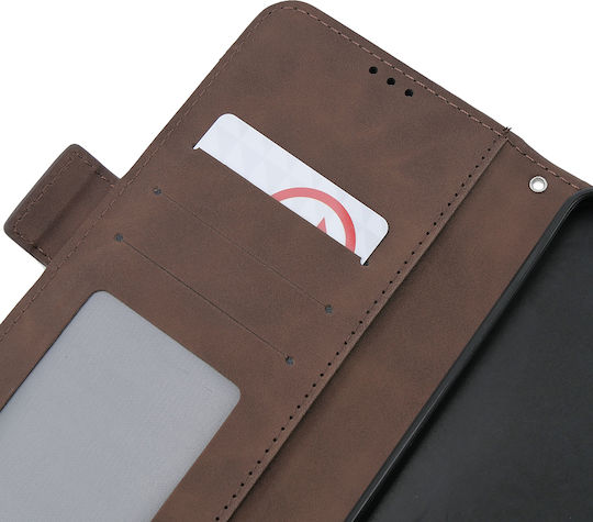 Oppo Book Piele artificială / Plastic / Silicon Maro (Oppo A58 4G)