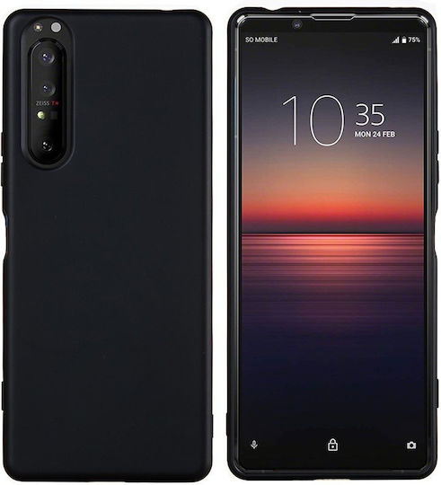 Back Cover Σιλικόνης Μαύρο (Xperia 1 II)
