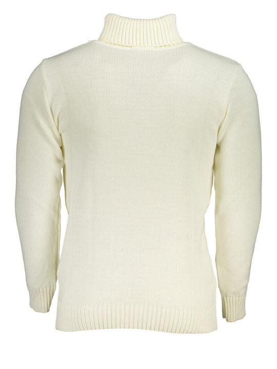 U.S.Grand Polo Club Men's Long Sleeve Sweater Turtleneck Beige