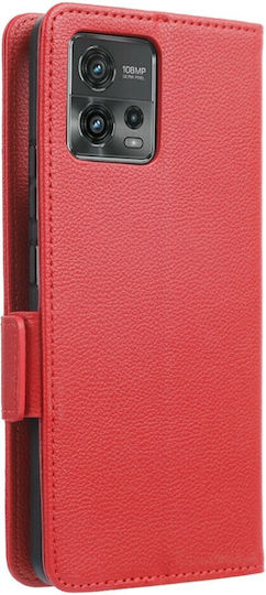 Wallet Δερματίνης Κόκκινο (Moto G72)