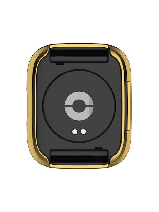 Пластмасов Калъф със Стъкло в Златист цвят за Redmi Watch 3 Active - Часовник Redmi Watch 3 Active