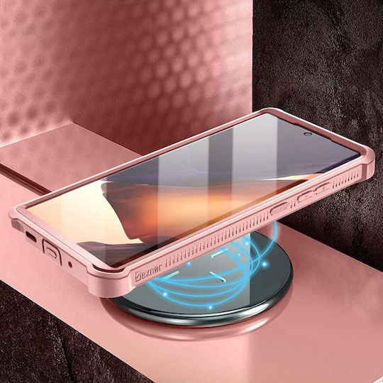 Dexnor 360 Vollschutz Set mit Glas Rosa (Galaxy Note 20 Ultra)