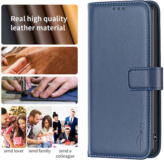 Binfen Wallet Case Synthetic Leather 0.3mm Blue for Galaxy A25 5G