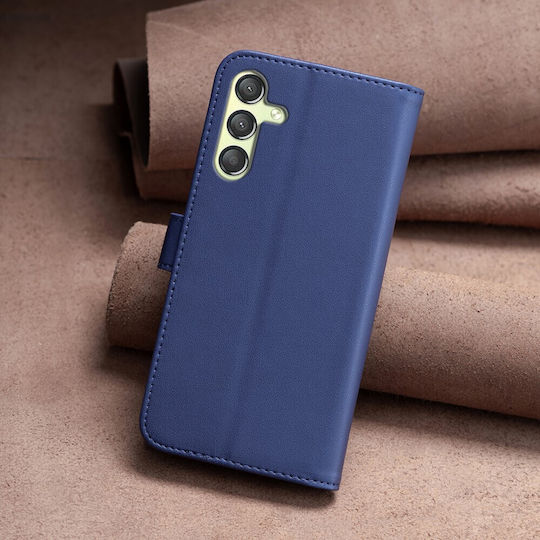 Binfen Wallet Case Synthetic Leather 0.3mm Blue for Galaxy A25 5G