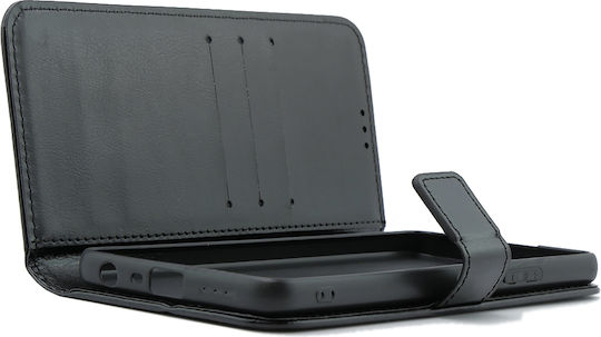 Crazy Horse Wallet Synthetic Leather / Plastic / Silicone Black (Oppo A58 4G)