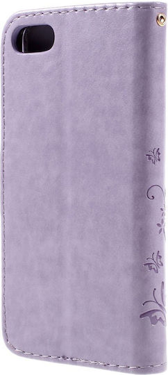 Erbord Book Piele artificială / Plastic / Silicon Violet (iPhone 8/7)