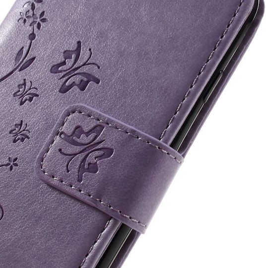Erbord Book Piele artificială / Plastic / Silicon Violet (iPhone 8/7)