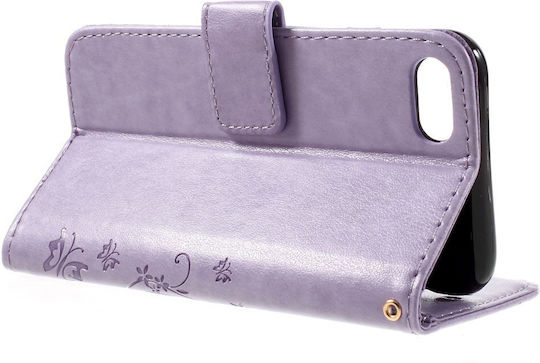 Erbord Book Piele artificială / Plastic / Silicon Violet (iPhone 8/7)