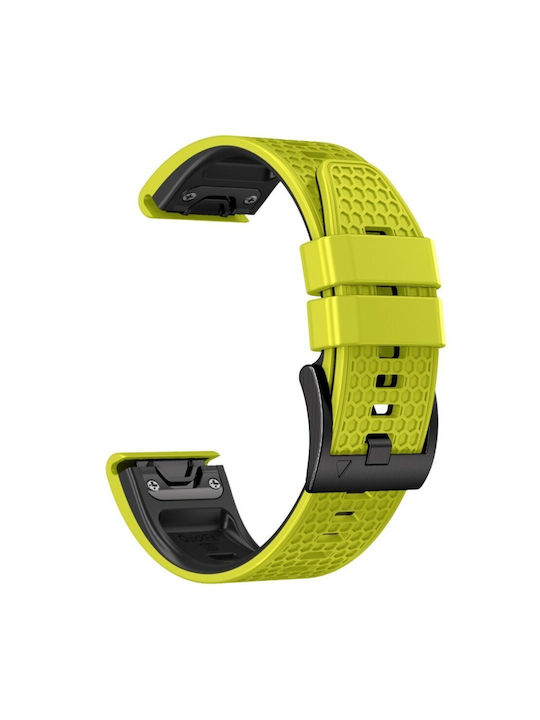 Garmin Fenix Λουράκι Σιλικόνης Κίτρινο (Garmin Instinct Crossover)