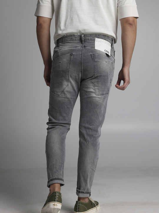 Men's Jeans Pants Elastic Grey