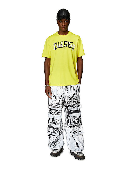 Diesel Men's Short Sleeve Blouse Yellow