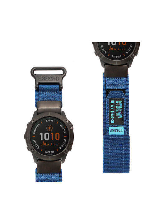 Erbord Armband Leder Blau (Fenix 5 / 5 Plus / 6 / 6 Pro / 7 / 7 Pro / 8 (47mm))