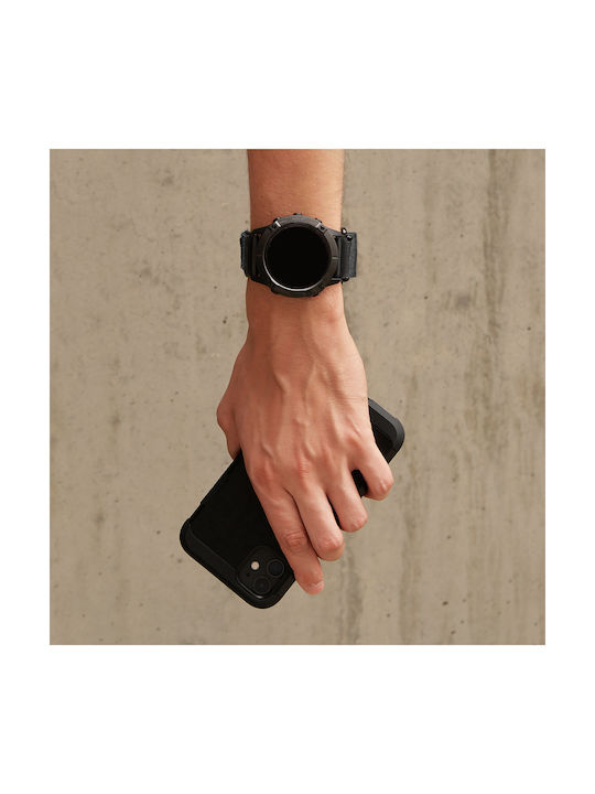 Erbord Curea Piele Negru (Fenix 5 / 5 Plus / 6 / 6 Pro / 7 / 7 Pro / 8 (47mm))