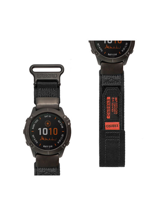 Erbord Curea Piele Negru (Fenix 5 / 5 Plus / 6 / 6 Pro / 7 / 7 Pro / 8 (47mm))