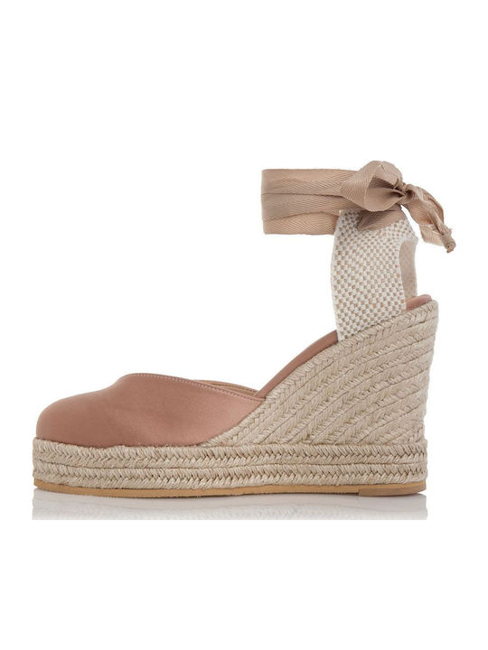 Women's Fabric Platform Espadrilles Pink