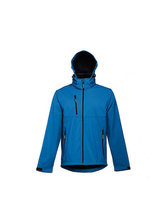 Thunderhead Ανδρική Ζακέτα Εργασίας Fleece Softshell με Αποσπώμενη Κουκούλα Μπλε