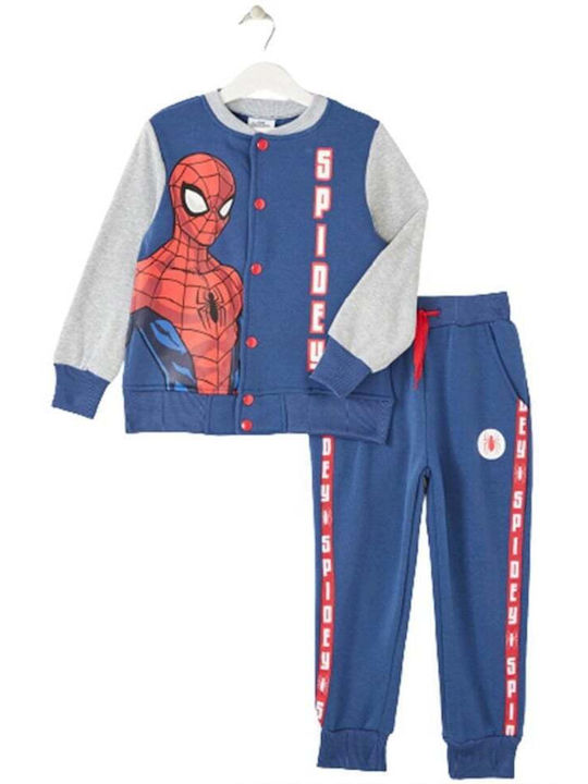 Spiderman Copilăresc Set de pantaloni de trening Blue 2buc