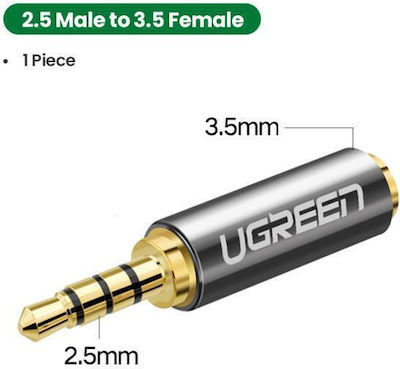 Ugreen Convertor 2.5mm masculin în 3.5mm feminin (20501)