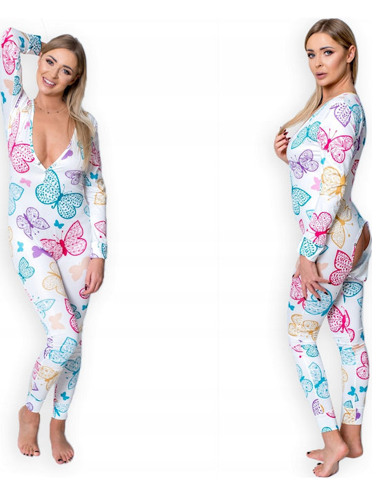 Winter Women's Onesie Pyjama White