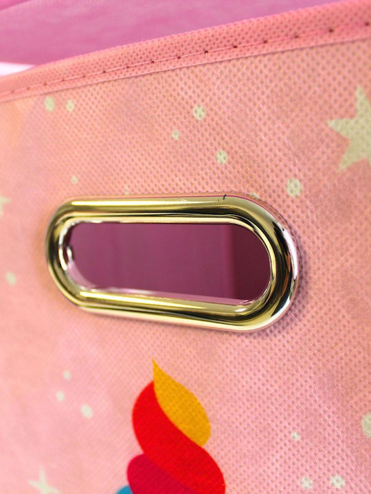Koopman Spielzeug Aufbewahrungssystem aus Stoff Rosa 68x35x70cm 1Stück