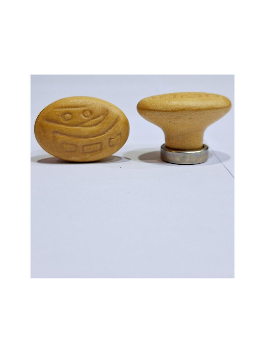 Premier Kids Knob Furniture made of Zamak & Porcelain & Metallic in Yellow Color 35mm (Center Distance 25mm) 11781-000-ARG1 1pcs