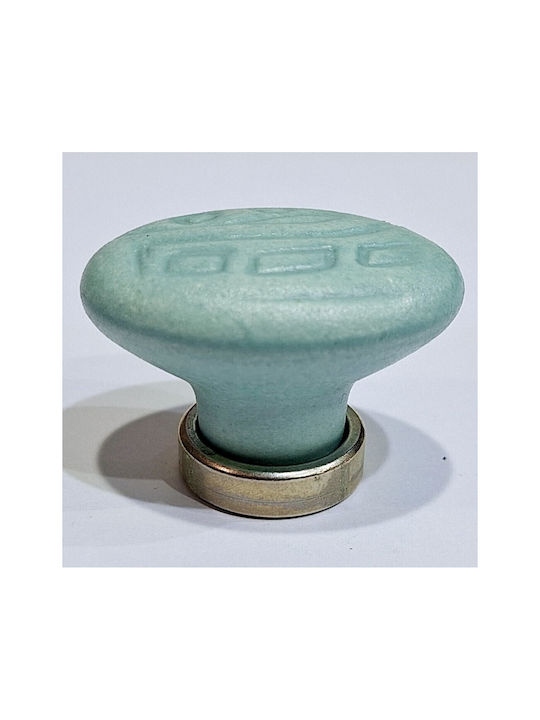 Premier Kids Knob Furniture made of Zamak & Metallic & Porcelain in Light Blue Color 35mm (Center Distance 25mm) 11779-000-ARG1 1pcs