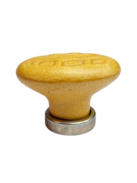 Premier Kids Knob Furniture made of Zamak & Porcelain & Metallic in Yellow Color 35mm (Center Distance 25mm) 11781-000-ARG1 1pcs