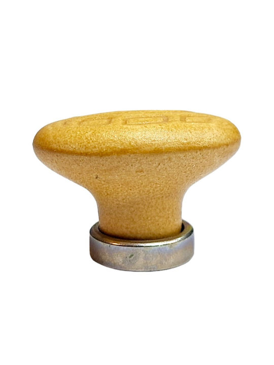 Premier Kids Knob Furniture made of Zamak & Porcelain & Metallic in Yellow Color 35mm (Center Distance 25mm) 11781-000-ARG1 1pcs
