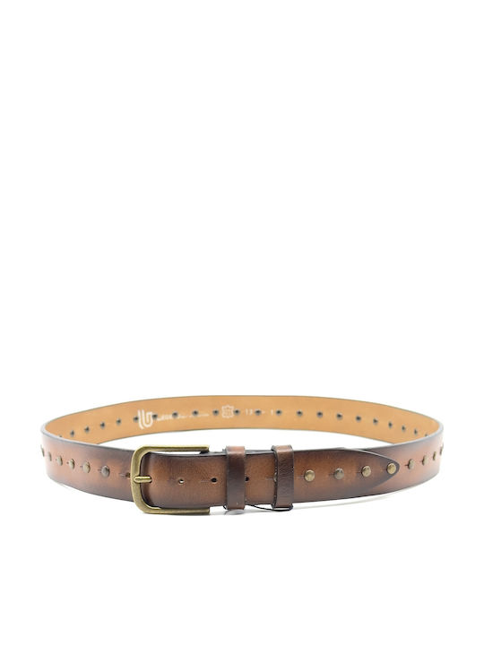 Men's Belt Leather Tabac Brown