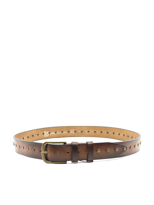 Men's Belt Leather Tabac Brown