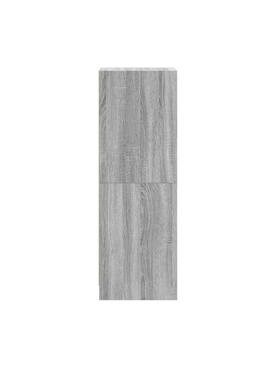 Wand Wohnzimmer Vitrine aus Spanplatte mit Glas Grey 35x37x109cm
