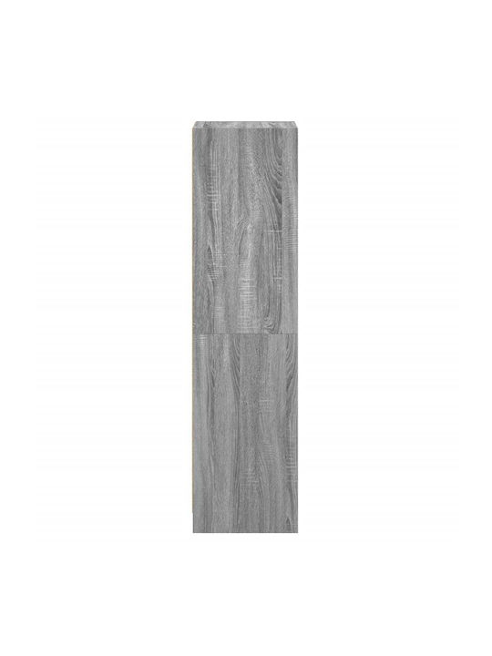Wand Wohnzimmer Vitrine aus Spanplatte mit Glas Grey 35x37x142cm